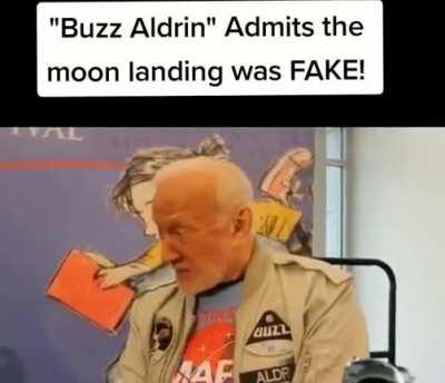 Buzz Aldrin admits the Moon Landing was fake
