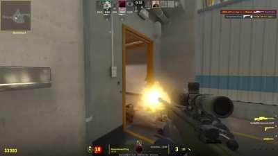 How does an awp turn into a flash bang?