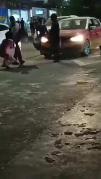 Standing in the street too long.