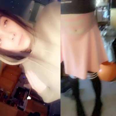 i pull up my skirt and show you this… are we still going on that date? 🥺