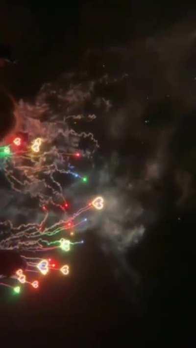 this is so satisfying to watch the fireworks explode into hearts