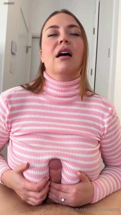 Ava Nicks - Mommy's Striped Sweater Titfuck