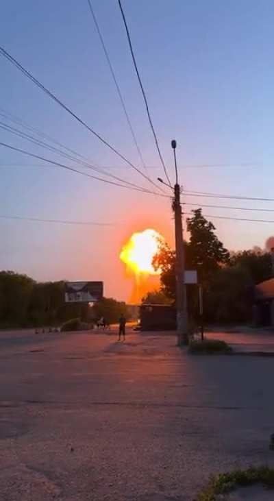 Explosion in Ternopil, south-west Ukraine during Russian attack[6th June 2025]