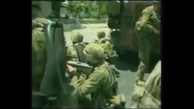 Aussie Soldier’s Almost get ran over by friendly APC. “Oi Ya FuckHead”