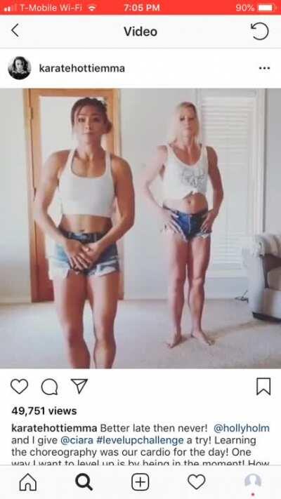 Michelle Waterson & Holly Holm shaking it