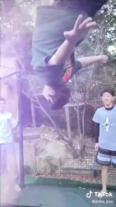 Absolute Chad nails a backflip without even trying.