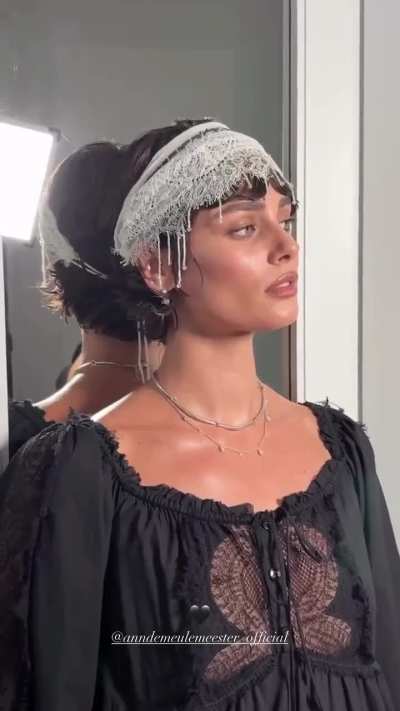 Glammed up for Ann Demeulemeester Fashion Show as part of Spring/Summer 2026 Paris Fashion Week - IG October 2025 III