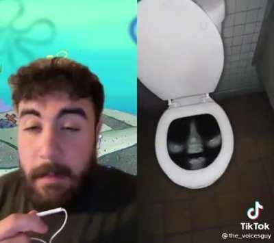 MR KRABS GET OUT OF THAT STALL!!