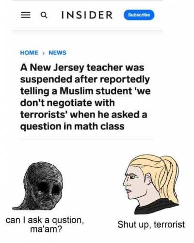 #sigma rule 4582: Don't educate Muslim students.