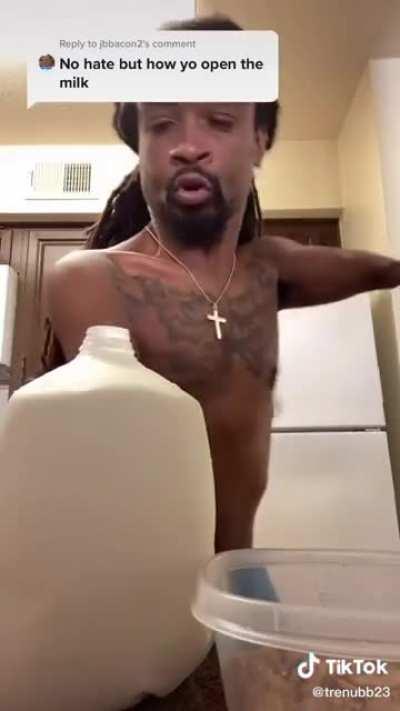 The way this guy makes cereal