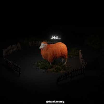 I made a cursed realistic jeb_ sheep