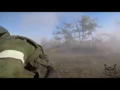 RU pov: Infantry under fire from artillery and small arms in Kherson region (2 edits)