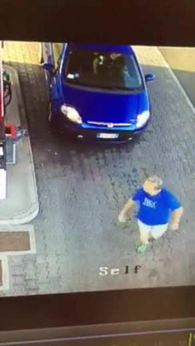 WCGW if I’m on my phone while pulling into the gas station? ....