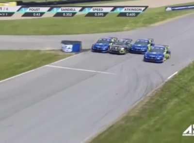 Incredible strategy from Tanner Foust in his Beetle.