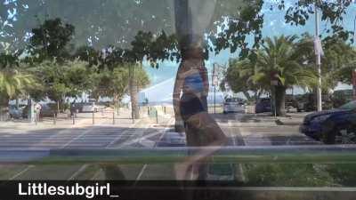 Flashing my tits and fucking my ass in public [OC]