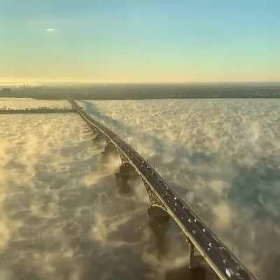 The Volga river cooling down