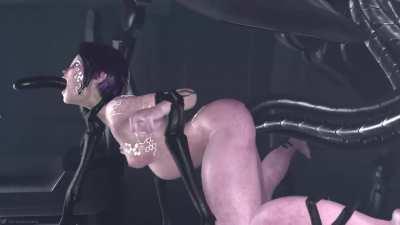 mass effect chick vs tentacles