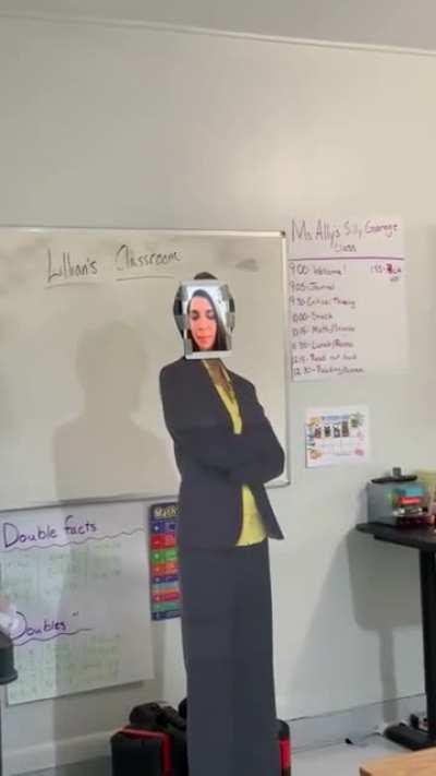 Dad converted his garage into a classroom for his daughter