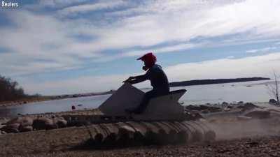 Surprisingly robust beach crawler for how crazy it looks