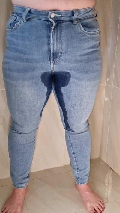 I think these jeans look better with dark patches