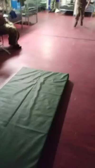 He walked away with a broken nose, a sore back and a nice scar.