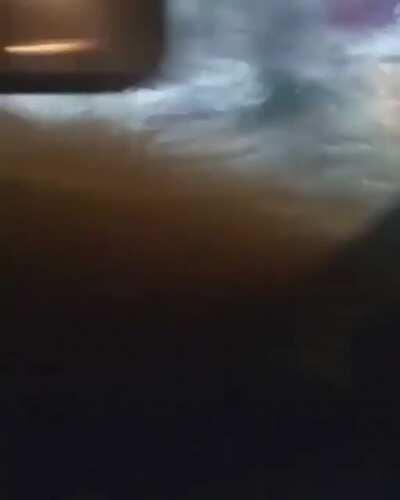 WCGW staying in the middle of a flooded street