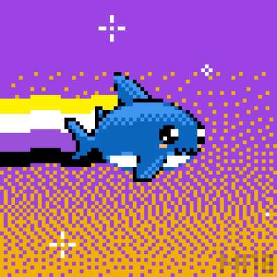 Meet Nyanhaj! He travels through the matter of space and genders :3