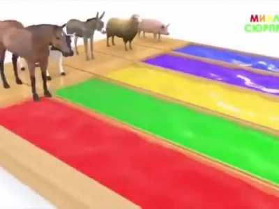 Your animals are damned: geometric colourful creatures