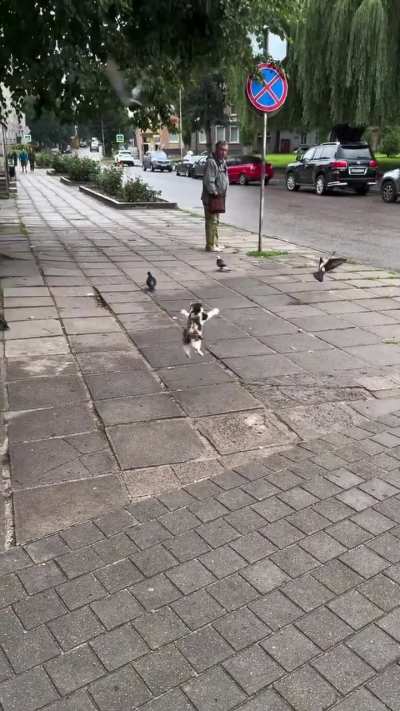 She didn't catch one but she sure caught everyone's attention