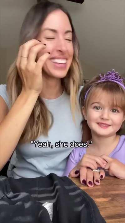 to stretch the truth in front of her daughters