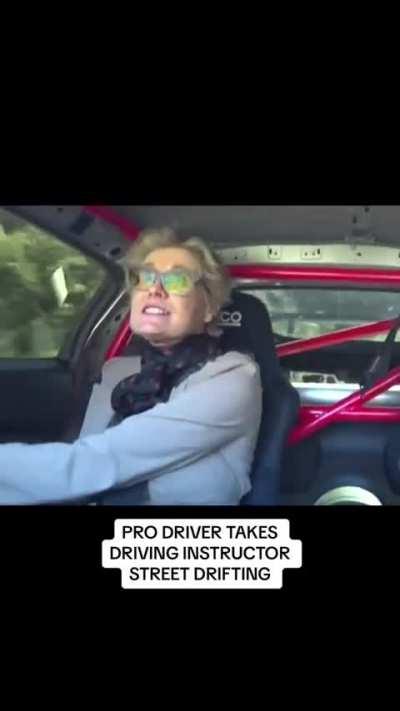 She entered a time machine...