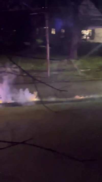 Downed power lines after a storm