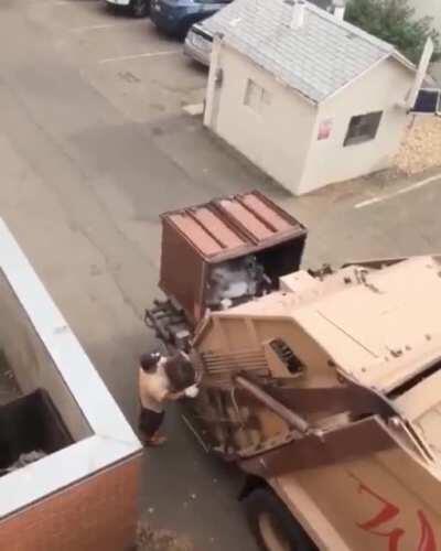 Go raccon! Nothing will stop you! Kinda