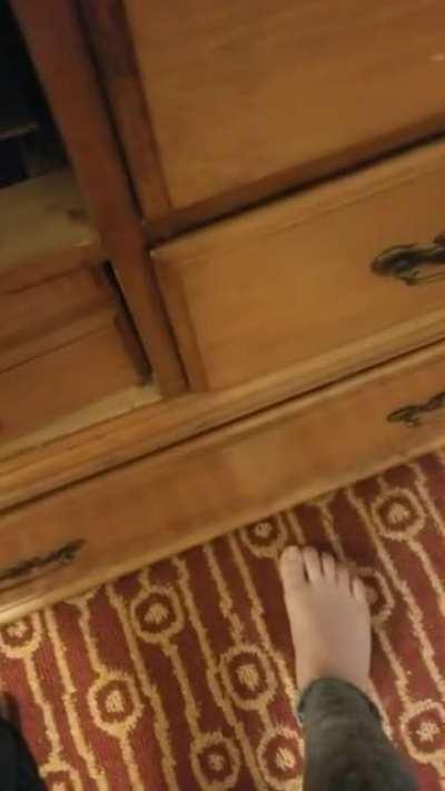 She likes to hide from me