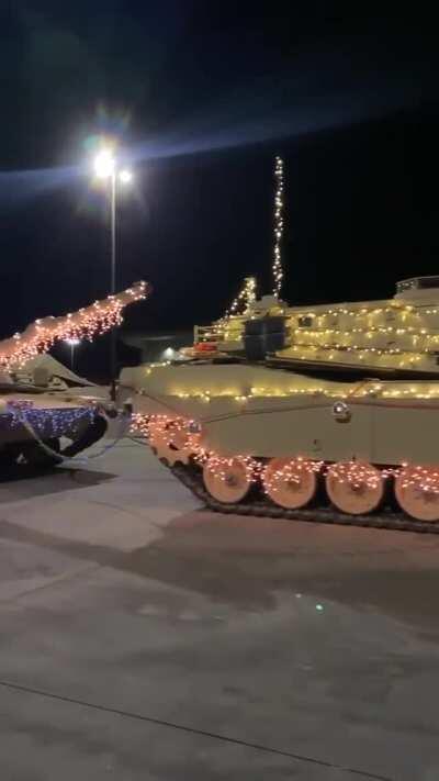 Santa's sled designed by US Army 1st Armored Division