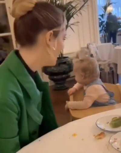 Baby girl feeling shy