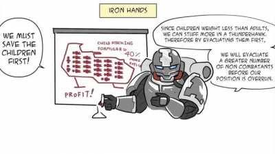Saving children space marine style (comic by @Mick19988)