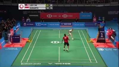 Lee Chong Wei Cross court net shot