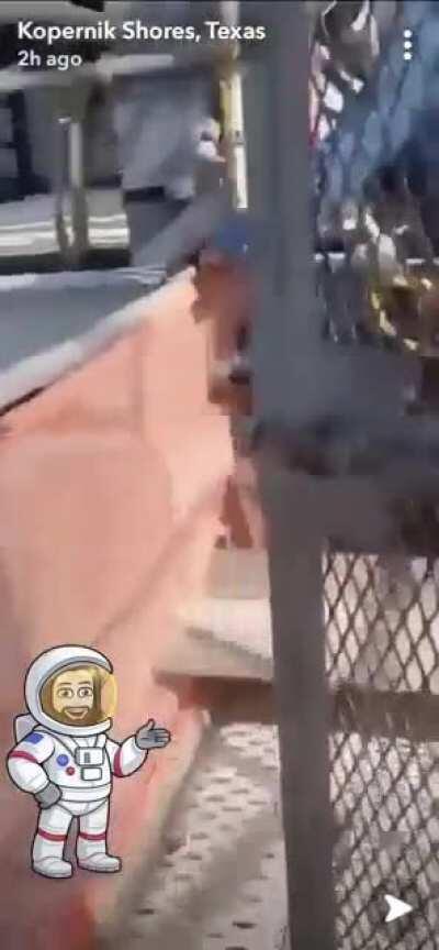 Video from inside High Bay Elevator and top level.