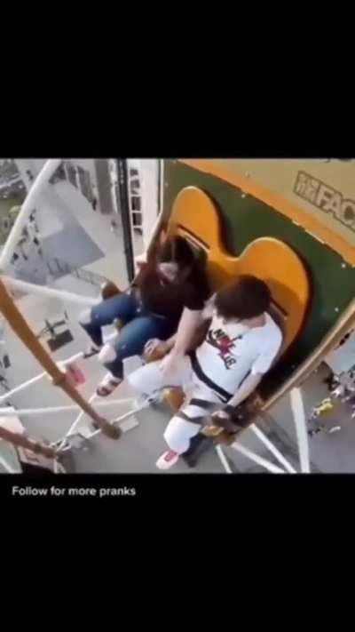 Pulling the handbrake to brake.