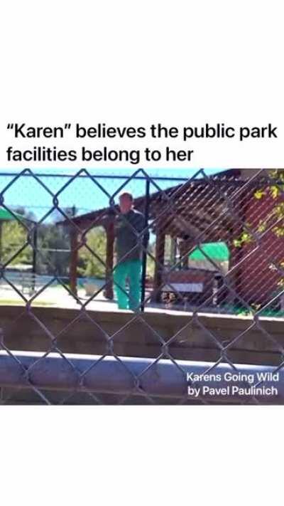 “Karen” believes the public park facilities belong to her, then promptly after gets arrested | original footage from @karensgoingwilds on Instagram (repost)