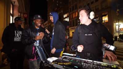 Freestyle Livestreamer walks into NYC Rappers on the Streets 🤯