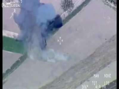 Taliban fighters get taken out with a Hellfire missile
