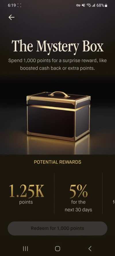I got a Robinhood credit card - the top 3 rewards options are buying gold or a lootbox