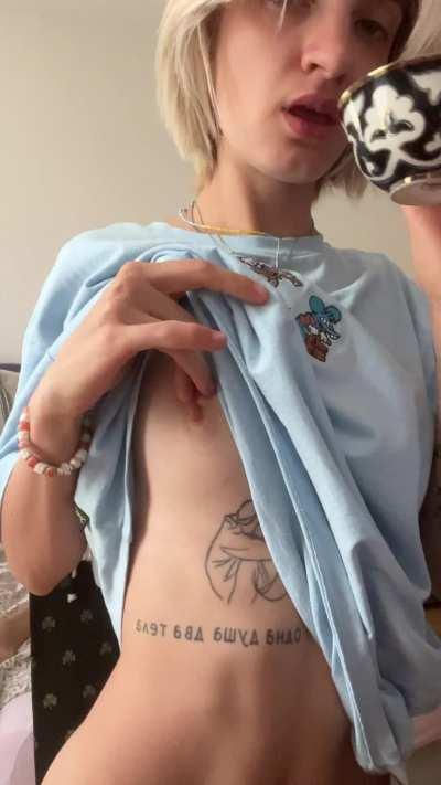 flaunting my real boobs