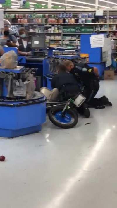 Wyomissing PA man racially profiled & arrested for riding a bike to the cash register in Walmart after paying for the bike.