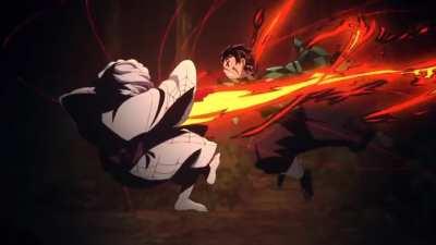 I made a short, action only clip of Tanjiro vs Rui