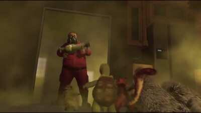 What I see every time an asthmatic fat guy with a bomb of rat poison and spider venom barges into my building: