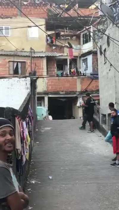 Brazil. You never know if this is real or a movie/soap opera set