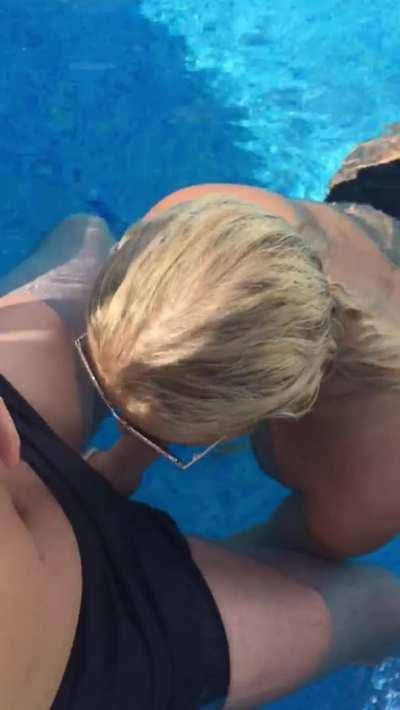 A true hotwife enjoys sucking cock in public